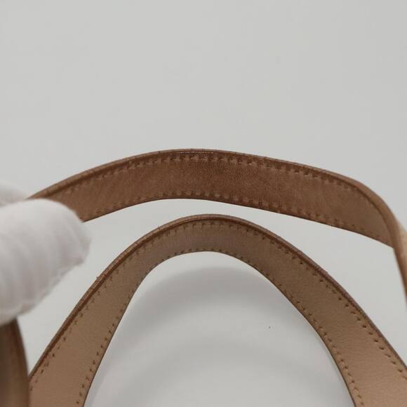 Burberry Shoulder Bag Canvas Leather Beige Cream Silver - Picture 8 of 16